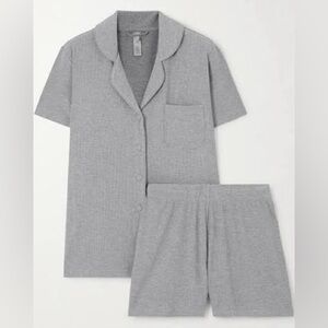 SKIMS Soft Lounge Short Sleep Set | Heather Gray | Size S